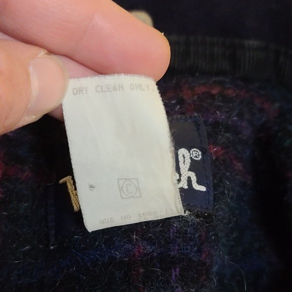 Vintage Woolrich Women's Large Wool Mohair Blazer Jacket Coat Plaid Multicolor - Picture 10 of 10